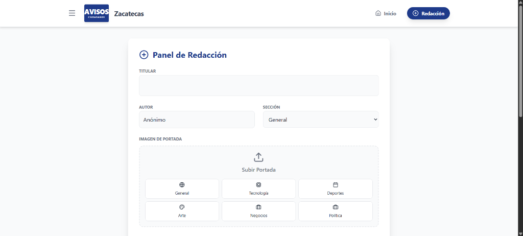 Avisos Zacatecas - Noticiero de Acceso Libre
